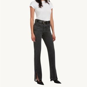 EB Denim Women's Straight Leg Jeans in Washed Black